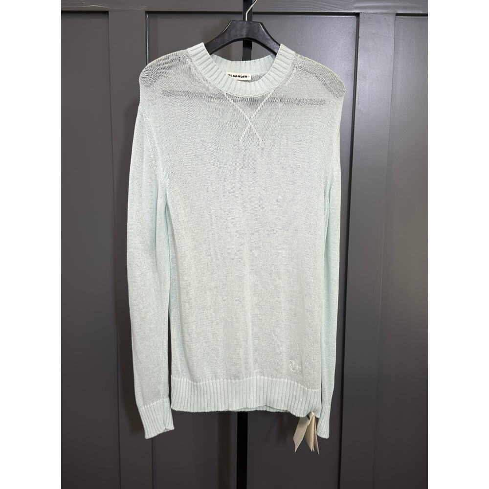 NWT Jil Sander lightweight open-stitch crewneck sweater, Large, $890 MSRP
